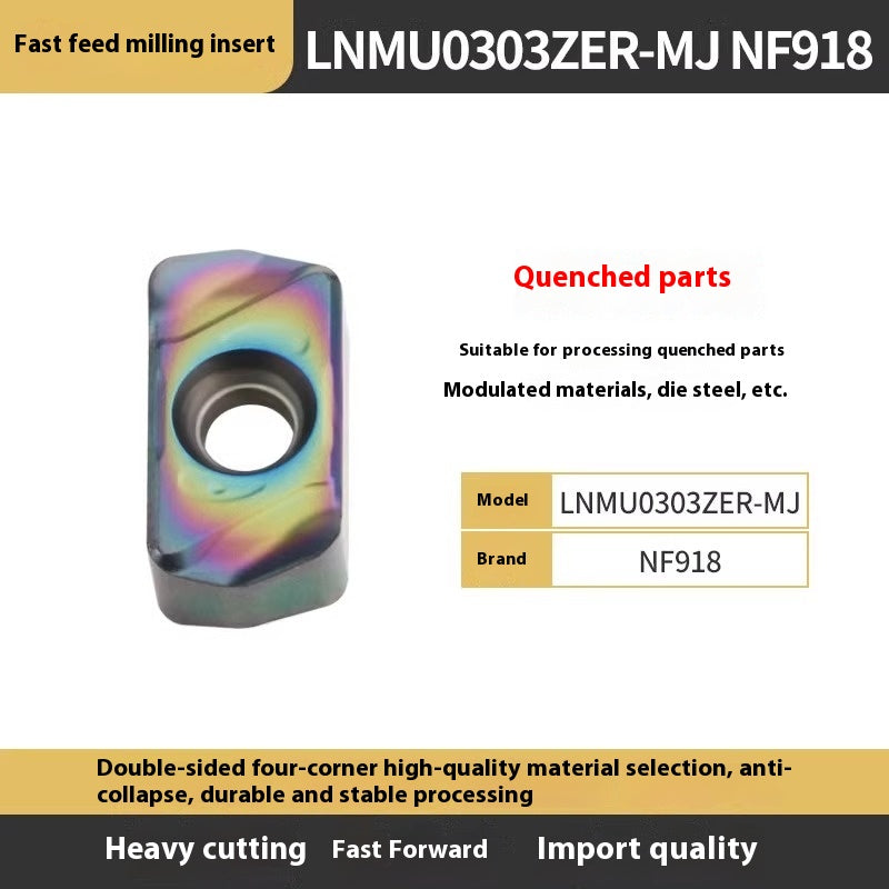 1113-EXN03R fast feed milling cutter disk Toshiba double-sided open roughness internal coolant water discharge milling cutter disk LNMU0303 milling cutter blade Shandong Denso Pricision Tools Co.,Ltd.